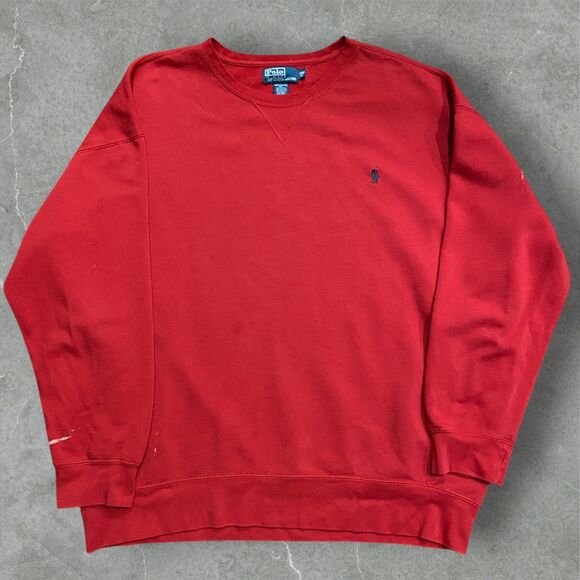 Polo by Ralph Lauren Other - Polo Ralph Lauren Vintage Crewneck Sweatshirt Red Cotton Big/Tall Men's Size 2XB